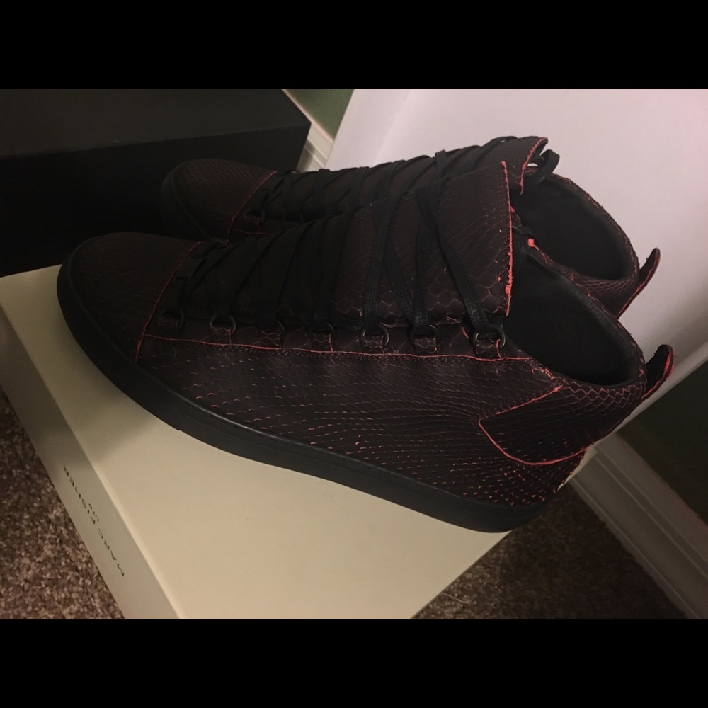 Balenciaga Arena Shoe Python Bicolore Black/Orange - image 3